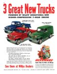 1950 Willys Trucks. 3 Great New Trucks