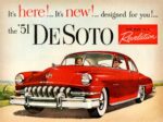 1951 De Soto Custom Sedan. It's here! ... It's new! ... designed for you!...