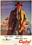 1951 Home again... same day ... 1000 miles later. Capital Airlines