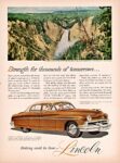 1951 Lincoln Sedan. Strength for thousands of tomorrows....
