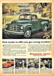 1951 Studebaker 1/2-Ton 6-1-2 Foot Pickup. First trucks to offer you gas-saving overdrive