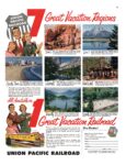 1954 7 Great Vacation Regions. 1 Great Vacation Railroad. Union Pacific Railroad
