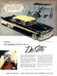 1956 De Soto Fireflite V-8. 4-door sedan. Today... the modern way to go is De Soto