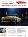 1956 Plymouth Belvedered V-8 4door sedan. For the look of flight. For the feel of flight