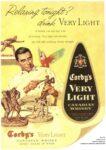 1960 Relaxing tonight drink Very Light. Corby's Very Light