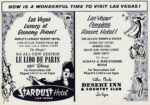 1961 Now Is A Wonderful Time To Visit Las Vegas! Stardust Hotel and Desert Inn & Country Club