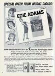 1962 Special Offer From Muriel Cigars! Edie Adams Behind Those Swingin's Doors
