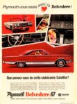 1967 Plymouth Belvedere Satellite Hardtop Ad (Canada)