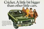 1972 Plymouth Cricket. A little bit bigger than other little cars