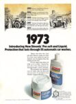 1973 Introducing New Simoniz Pre-soft and Liquid. Protection that lasts through 52 automatic car washes