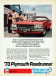 1973 Plymouth Roadrunner. Does your car measure up (Canada)