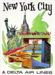 1974 New York City. Delta Air Lines