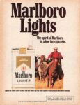 1977 Marlboro Lights. The spirit of Marlboro in a low tar cigarette