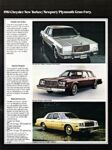 1981 Chrysler New Yorker, Newport & Plymouth Gran Fury