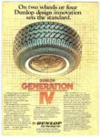 1982 On two wheels or four Dunlop design innovations sets the standard