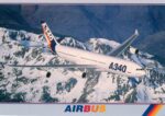 1992 Airbus A340 Postcard