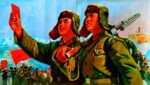 Chinese Volunteers marching into Korea