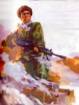 Chinese machine gunner in Korea