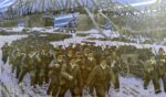 PLA volunteer troops crossing into North Korea