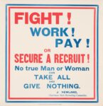 1915 Fight! Work! Pay! or Secure A Recruit!