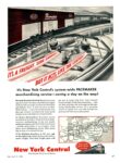 1950 It's New York Central's system-wide Pacemaker merchandising service - saving a day on the way!