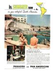 1950 It's Summer now in gay colorful South America. Panagra and Pan American