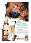 1952 Take It Cool... Make It Easy. Drink Gin and Tonic. Quinac Canada Dry Quinine Water