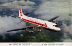 1955 Capital Airlines Viscount Postcard