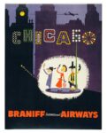 1955 Chicago. Braniff International Airways
