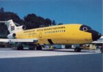 1967 Braniff International Boeing 727 Postcard N7289