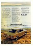 1971 Toyota Corolla Fastback. It may make our story harder to believe
