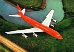 1976 Braniff International Douglas DC-8-52 Postcard N812BN