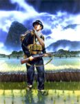 Viet Cong guerrilla in the rice paddies, Vietnam War
