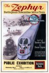 1934 The Zephyr. Burlington's Streamline Motor Train. Public Exhibition Detroit. Burlington Route