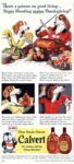 1942 'Here's a pointer on good living... Happy Blending makes Thanksgiving!' Calvert