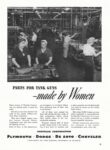 1943 Chrysler Corporation. Parts For Tank Guns - made by Women