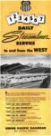 1947 Daily Streamliner Service to and from the West. Union Pacific Railroad