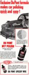 1948 Exclusive DuPont formula makes car polishing quick and easy!