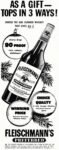 1949 As A Gift - Tops In 3 Ways! Fleischmann's Preferred