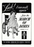 1949 'Look! I can walk again' Join The March Of Dimes. Fight Infantile Paralysis
