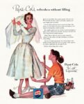 1954 Pepsi-Cola refreshes without filling. Pepsi-Cola The Light Refreshment