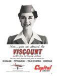 1955 Now... join me aboard the Viscount world's first turbo-prop airliner. Capital Airlines