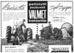 1960 keväästä syksyyn, peltotyöt joutuvat Valmet traktorilla