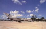 1990 Varig Boeing 727 at Natal Airport Brazil Postcard PPVLF