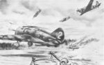 Morane Saurier koneet hyökkäämässä by Lindeberg