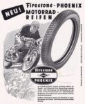 1955 Neu! Firestone - Phoenix Motorrad-Reifen