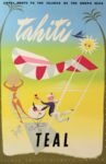 1956 Coral Route To The Islands Of The South Seas. Tahiti TEAL