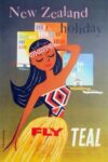 1958 New Zealand holiday. Fly TEAL