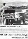 1959 Heading For Europe. Fly TCA - Most People Do!