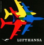 1961 Lufthansa 707 Luggage Label